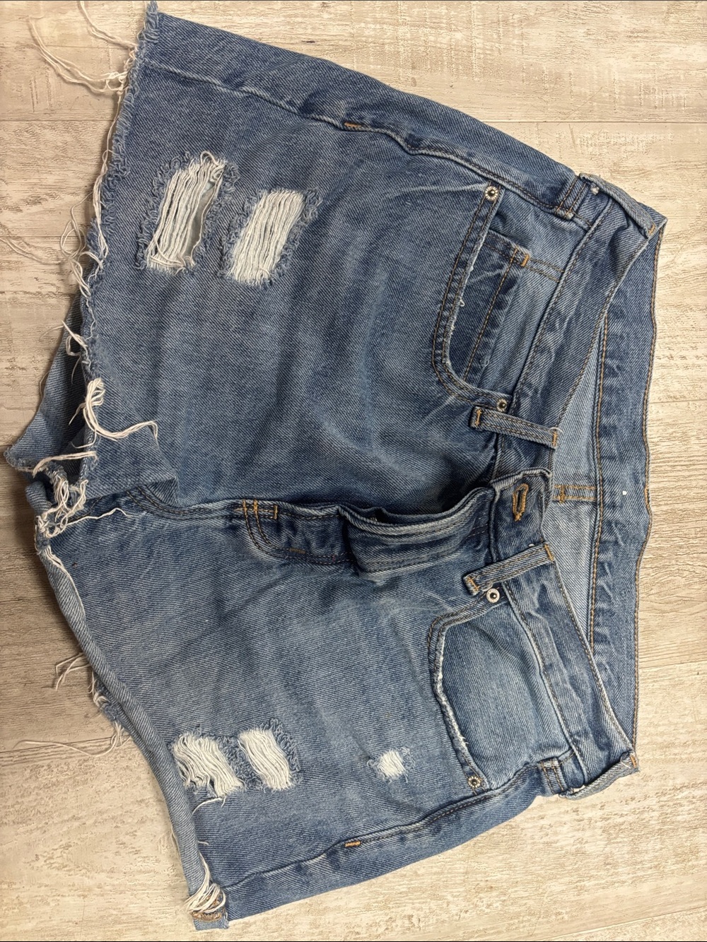 Old Navy Distressed Light Blue Denim Jean Shorts